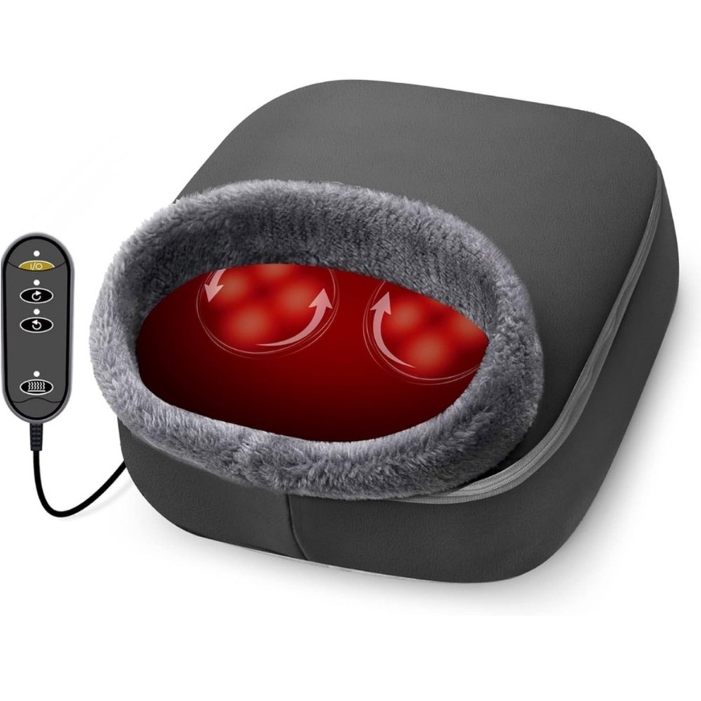 Shiatsu foot massager with heat